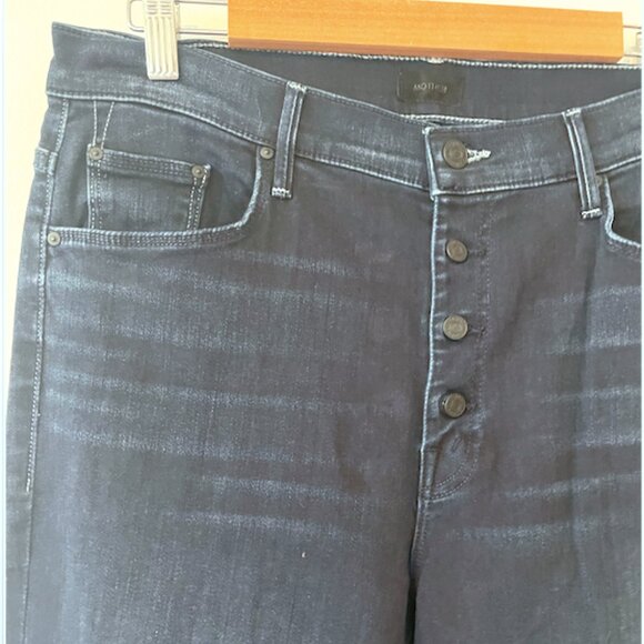 MOTHER The Pixie Weekender Mid-Rise Flare Jeans (Night Tripper) Size 34 NWT - Picture 7 of 12